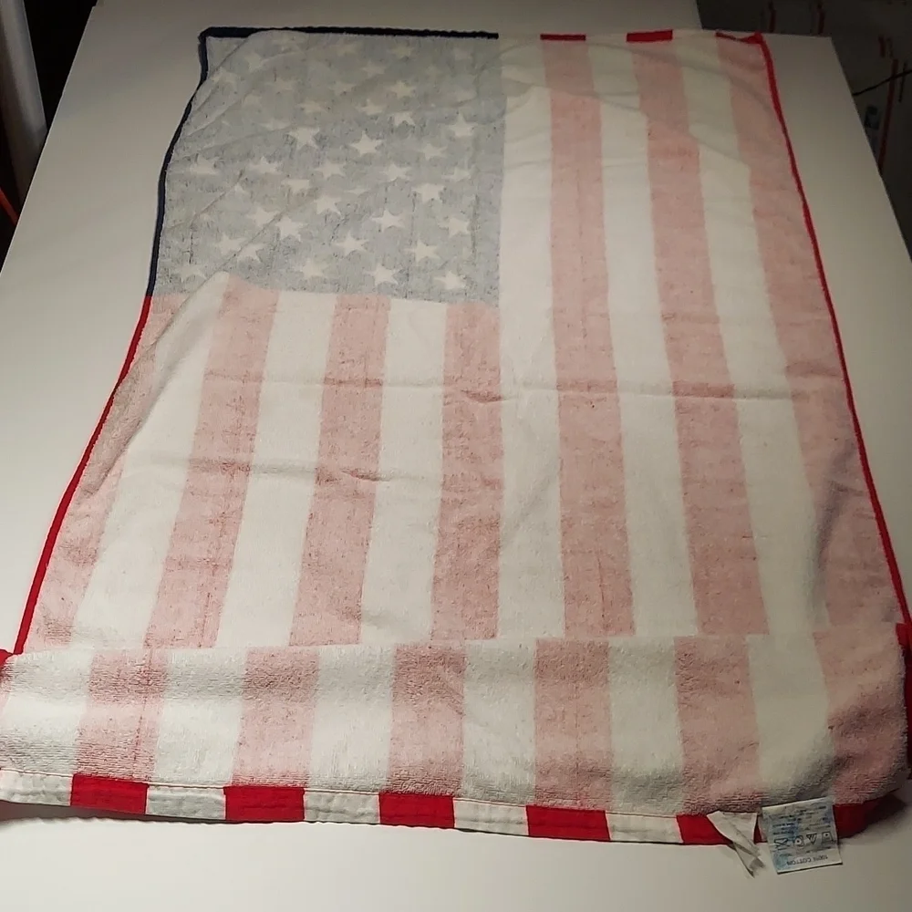 OLD GLORY USA FLAG TOWEL 100% Cotton 28x58
